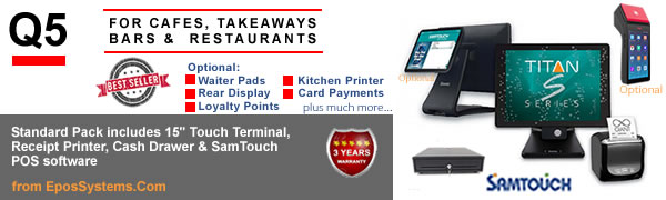 Q5 Restaurant EPoS Systems with E-Touch software