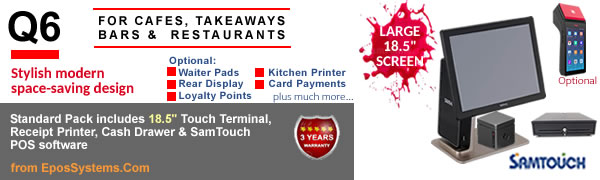 Q6 Restaurant EPoS Systems with SamTouch software
