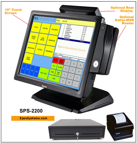 Sam4s SPS2200 Touch Screen EPOS System for Cafes and Restaurants