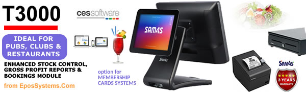 T3000 Restaurant EPoS Systems with CES  Touch software