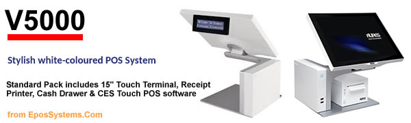 V5000 White EPoS Systems with CES Touch software